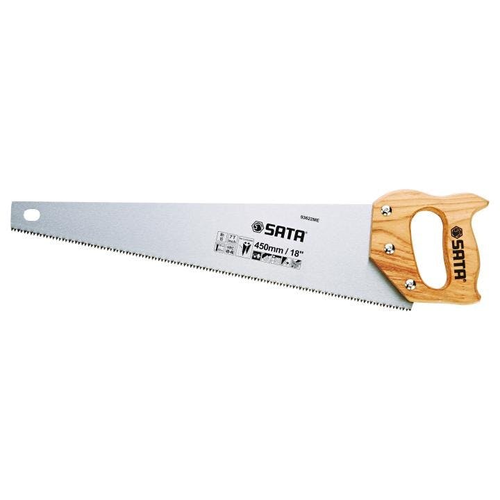 SATA Wood Handle Hand Saw,450mm, 7 teeth/inch Image #0