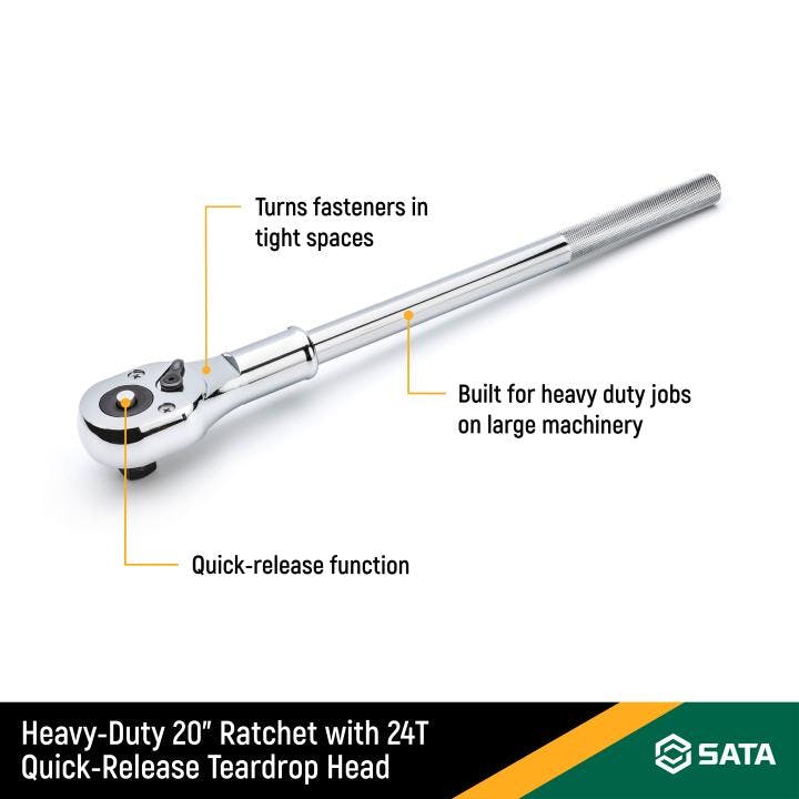 SATA 3/4” Drive Quick-Release Teardrop Ratchet Image #1